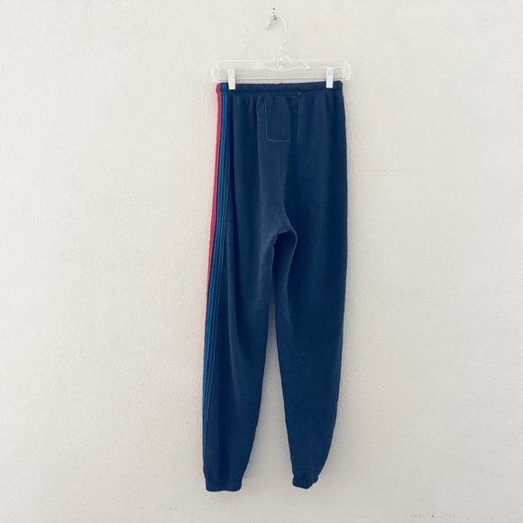 Aviator Nation 5 Stripe Sweatpant Medium Blue Unisex Mens Womens Casual Lounge - Picture 6 of 11